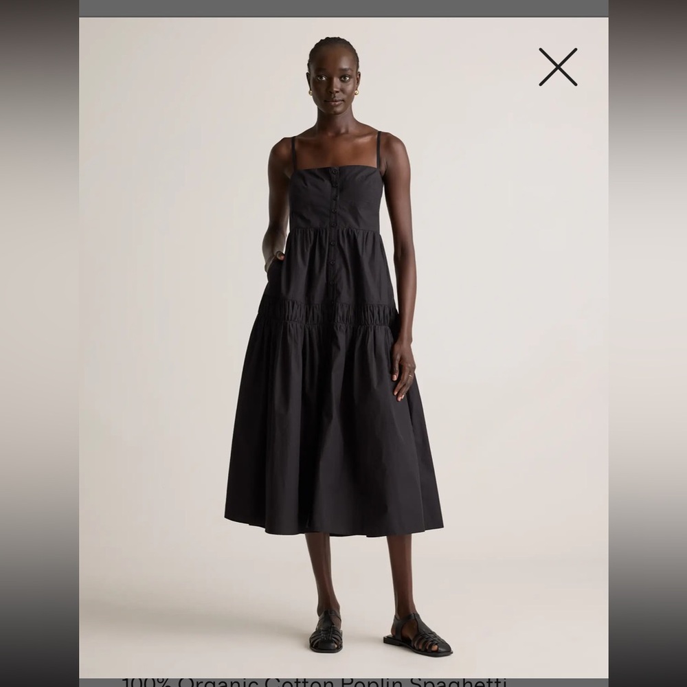 Quince 100% Organic Cotton Poplin Spaghetti Strap Maxi Dress, NWT, Various